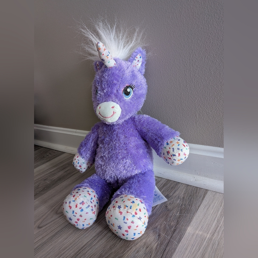 Build A Bear Purple Stardust Sparkle Unicorn Stuffed Animal‎ Toy Plush EUC